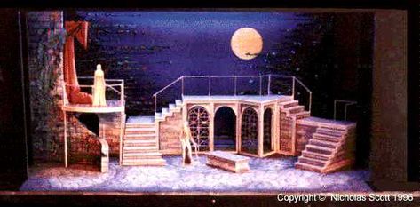 This is obviously a picture for a set for Romeo and Juliet. It may even be a "blueprint" if you will, for an upcoming play that this person might think about doing. Musical Decor, Scenic Design Theatres, Theatre Scene, Set Design Theatre, Stage Set Design, Evil Clowns, Winter's Tale, Theatre Design, Theatre Set