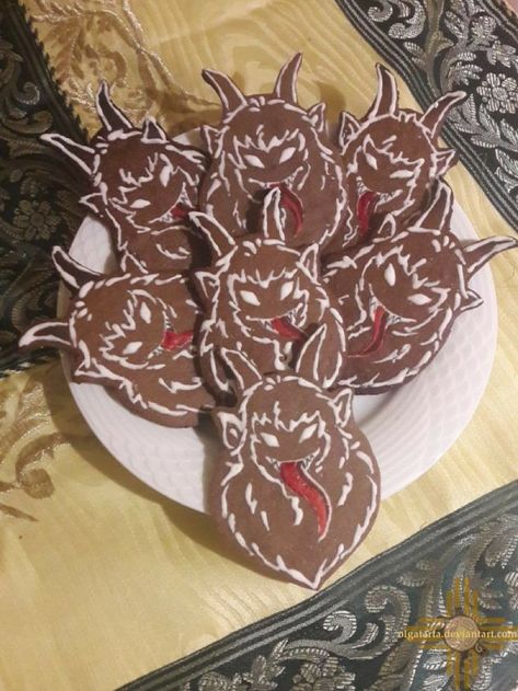 Krampus Cookies, Krampus Art, Merry Krampus, Zombie Christmas, Goth Christmas, Scary Christmas, Gooseberry Patch, Cone Crafts, Piping Bag