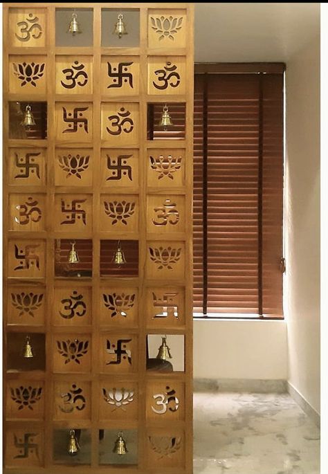 Mandir Front Door Design, Mandir Side Wall Jali Design, Mdf Mandir Door Design, Pooja Room Window Design, Temple Jali Door, Pooja Partition Design, Temple Partition Design, Mandir Partition Design, Mdf Jali Design For Mandir