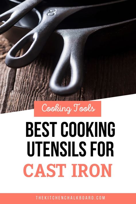 Cast Iron Utensils, Cast Iron Spatula, Cast Iron Gift Basket Ideas, Best Cooking Utensils, Wooden Utensils Set, Kitchen Chalkboard, Chef Craft, Iron Gifts, Cast Iron Grill