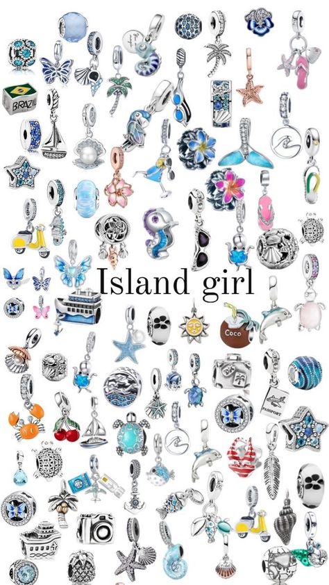 Pandora Beach, Pandora Summer, Pandora Bracelet Charms Ideas, Pandora Bracelet Designs, Pandora Jewelry Charms, Preppy Jewelry, Jewelry Accessories Ideas, Pandora Bracelet Charms, Summer Bracelets