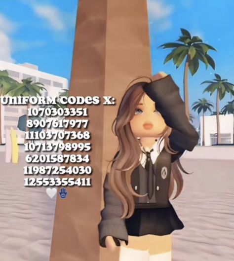 School Outfit Roblox Id, Berry Avenue Uniform Codes, Robloxian Highschool Outfits Codes, Id Brookhaven Outfit, Brookhaven Outfit Codes, Fete Emo, Blocksburg Outfit Codes￼, School Decal, Roblox Brookhaven