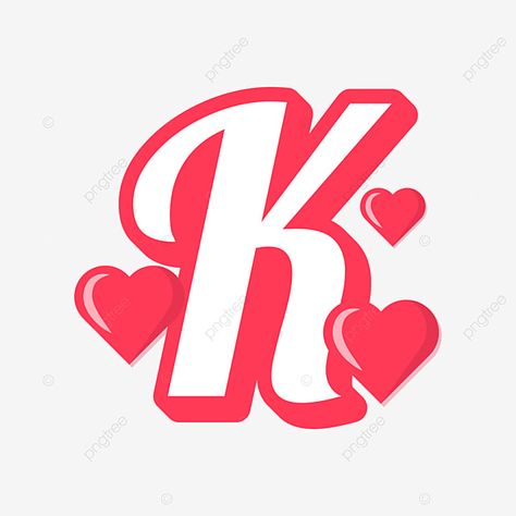 K Heart, Red Valentine, Valentine Love, Letter K, Love Png, Red Heart, Alphabet, Valentines, Red