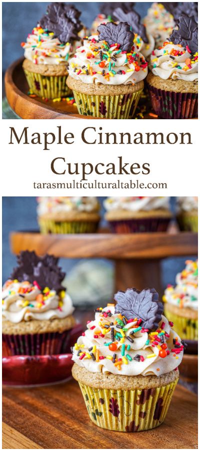 A recipe for Maple Cinnamon Cupcakes! These cinnamon-scented cupcakes are topped with a sweet maple cinnamon buttercream for quite the decadent fall treat. Cinnamon Cupcakes Recipe, Maple Cupcakes, Cinnamon Buttercream, Baking Challenge, Cinnamon Cupcakes, Swirl Cupcakes, Fall Vegan Recipes, Fall Baking Recipes, Cupcakes Recipes