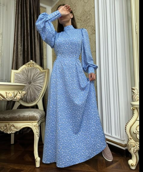 Material Styles For Ladies, Simple Dress Design, Thrift Store Clothes, Cotton Fabric Dress, Simple Long Dress, Cotton Dress Pattern, Islamic Fashion Dresses, Woolen Dress, Modest Dresses Fashion