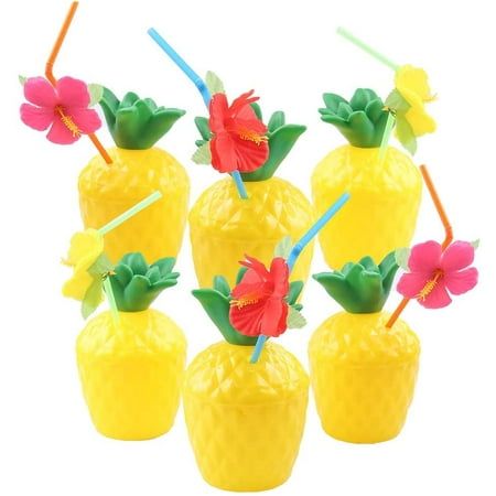 Packing:6 pcs/3pcs About features Colors are bright, has a strong Hawaiian flavor Made of food grade plastic, safe and non-toxic. High quality pineapple cups and straws Both adults and children can use it Spectacular summer beach & party favors Wide Application: Suitable for various occasions,These pineapple cups are part of the Floral Fiesta party range but also fit in with our Summer Fruits range too! , these stylish cups are practical and can be used to decorate your parties, especially summer pool parties or Hawaii dinners. Warm Notice: Please do not put too much water or overheated water These cups are not completely sealed, do not place upside down. Please confirm our brand, if you buy pineapple cups from other sellers, there may be no flowers Packing When you receive the pineapple c Cups With Straws, Pineapple Drink, Cups With Lids And Straws, Beach Party Favors, Pineapple Cup, Coconut Cups, Pineapple Drinks, Pineapple Top, Hawaii Party