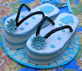 Flip flop cake. Nature Cakes, Flip Flop Cake, Flip Flop Cakes, Summer Birthday Cake, Decorative Cakes, Special Cakes, Summer Cakes, Unique Cakes, Novelty Cakes