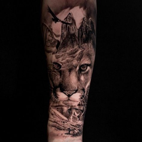 Animals Tattoo For Men, Puma Tattoo Design, Mountain Lion Tattoo, Animal Pfp Aesthetic, Puma Tattoo, Animal Pfp Funny, Animal Wallpaper Aesthetic, Animal Tattoos For Men, Animal Couple