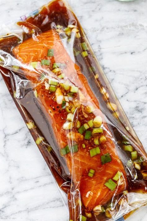 Salmon Steak Marinade, Teriyaki Sauce For Salmon, How To Fillet Salmon, Salmon Marinades, Marinate Salmon, Salmon Teriyaki Marinade, Marinate Salmon Recipes, Marinade For Fish, Marinade For Salmon