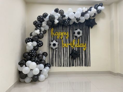 Make their birthday more special with their favorite sport [Football] and give them a fantastic surprise #fifaworldcup Boys Birthday Decoration, Hearts Origami, Paper Hearts Origami, Birthday Party At Home, Boy Birthday Decorations, Party At Home, Birthday Decorations Kids, Football Theme, Happy Birthday Frame