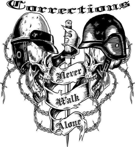 May get this in honor of being a correctional officers and for those who've died being one.... No guns all guts Correctional Officer Tattoo, Correctional Officer Humor, Law Enforcement Tattoos, Correctional Officer Wife, Police Workout, Police Officer Wife, Peace Officer, Department Of Corrections, Correctional Officer