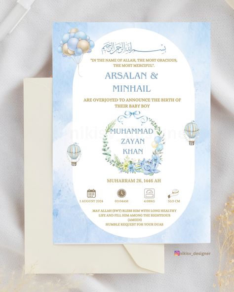 Boy Announcement, Baby Boy Announcement, Baby Announcement Cards, Birth Announcement Card, Digital Card, Place Your Order, Baby Born, Baby Cards, Wedding Cards