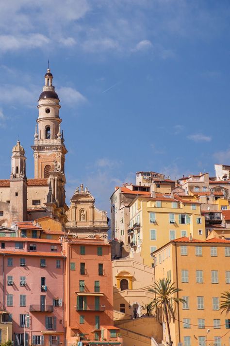 Mediterranean Town, Maxi Chiffon Dress, Menton France, Sea Activities, Juan Les Pins, San Tropez, French Architecture, Dream Travel Destinations, The Pearl