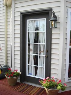 single patio door with screen | Water Damage Recovery | Pinterest ... Patio Door Window Treatments, Single Patio Door, French Door Window Treatments, Black French Doors, Single French Door, Door Window Treatments, Patio Door Curtains, French Door Curtains, Blinds Design