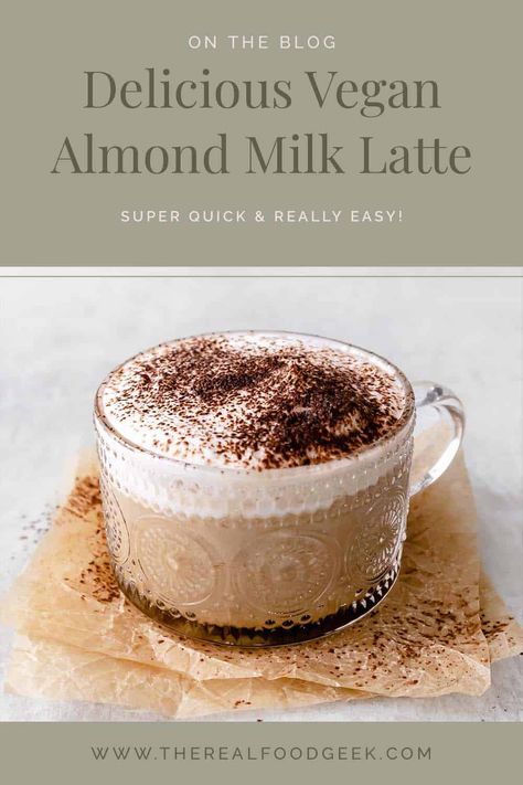 How to Make an Almond Milk Latte at Home Almond Milk Iced Coffee Recipe, Almond Milk Hot Chocolate, Almond Milk Froth, Almond Milk Latte, Almond Milk Coffee, Electric Milk Frother, Homemade Almond Milk, Vanilla Latte, Frothing Milk