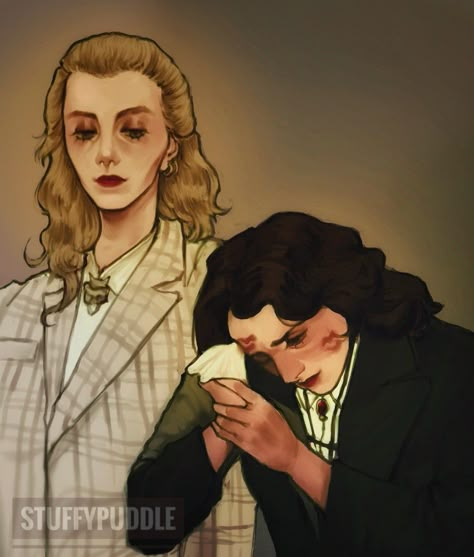 Veronica X Heather Chandler Fanart, Holding Mic Reference, Veronica Sawyer X Heather Chandler, Heather Chandler X Veronica Sawyer Fanart, Heather Chandler Makeup, Heather X Veronica, Chansaw Fanart Heathers, Veronica And Heather Chandler, Heather Chandler Fanart