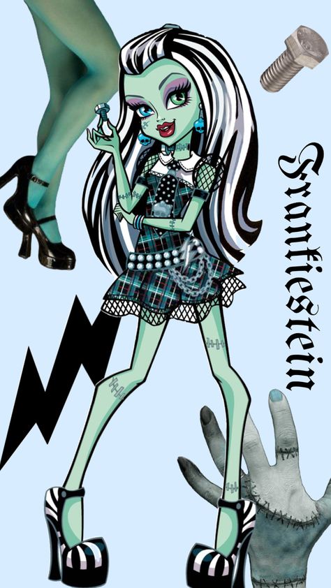 #frankenstein #frankiestein #monsterhigh #lightening #bolt #stitches #green Girl Frankenstein, Frankinstine Monster High, Frankiestein Costume Monster High, Frankie From Monster High Costumes, Frankiestein Monster High, Frankenstein Monster High, Monster High Characters Frankie, Monster High Frankie Stein, Spirit Costume