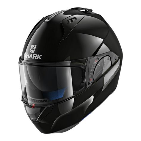 Look at the Shark EVO One 2 modular helmet. The helmet is a unique design. The helmet is one that stands out from the competition due to the unique chin bar. Shark Helmets, Full Face Motorcycle Helmets, Bull Shark, Open Face Helmets, Full Face Helmets, The Shark, Helmet Accessories, Motorcycle Gear, Motorcycle Helmets