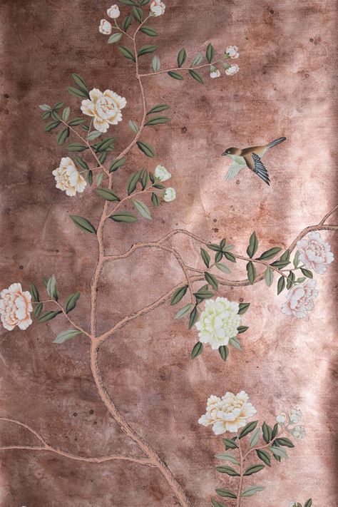 De Gournay Wallpaper, Chinoiserie Design, Scenic Wallpaper, Wallpaper Companies, Hand Painted Wallpaper, Animal Print Wallpaper, Chinoiserie Wallpaper, Rose Wall, Luxury Wallpaper