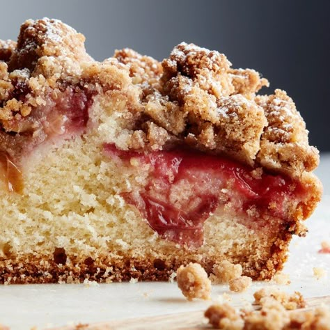 Plum Streusel Coffeecake - add 1 large egg white to streusel topping ingredients and proceed with directions for topping! Rhubarb Cardamom, New Funny Quotes, Crumb Coffee Cakes, Streusel Cake, Brunch Cake, Plum Recipes, Streusel Coffee Cake, Tea Cakes Recipes, Posts Ideas