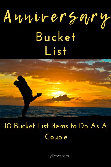 Experiences strengthen the bond in your relationship. Instead of anniversary gifts, why not emphasize experiences over gifts by making a bucket list. Click for 10 fun and meaningful bucket list ideas for Married, Engaged or Dating Couples. #bucketlist #love #ideas #girlfriendanniversarygifts #boyfriendgifts #engagement #engaged #anniversary #anniversarygifts #thingstodo #marriage #relationships #married Marriage Bucket List, Love Your Spouse, Couples Bucket List, Homemade Wedding Gifts, Homemade Anniversary Gifts, Girlfriend Anniversary Gifts, Two Year Anniversary, 2 Year Anniversary, Dating Ideas