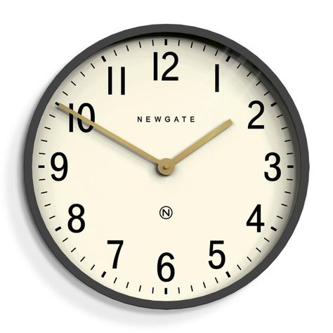 Mr Edwards Wall Clock in Matte Blizzard Grey – BURKE DECOR Newgate Clocks, Grey Wall Clocks, Small Wall Clock, Black Hold, Mid Century Clock, Living Room Clocks, Office Clock, Clock Living Room, Black Wall Clock