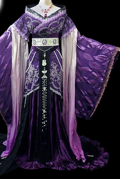 Chinese Women Royal Hanbok Kimono Stage Opera Costume Dresses Costume Ancient… Chinese Kimono Outfit, Traditional Dresses Chinese, Chinese Royal Dress, Japanese Royal Kimono, Purple Kimono Anime, Chinese Kimono Traditional, Purple Kimono Traditional, Royal Kimono, Royal Hanbok