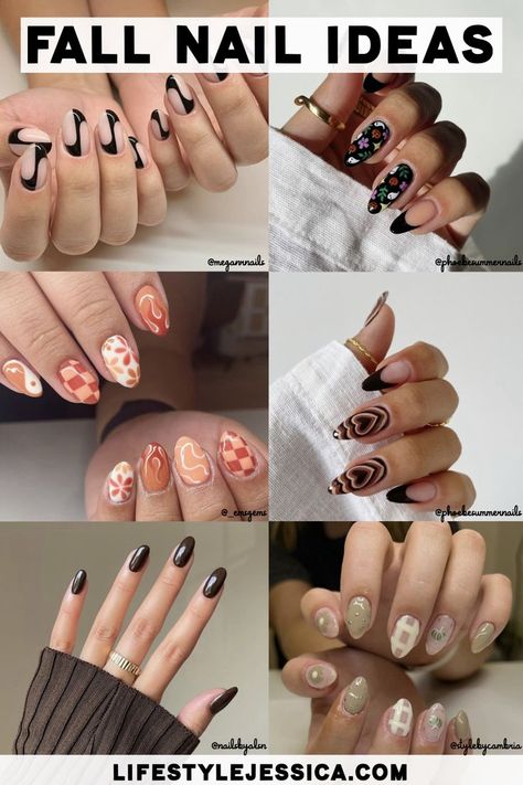 Fall has begun, and here are 30 fall/autumn nail ideas for your next mani! #nailideas #fall #fallnails Minimal Nails, Autumn Nails, Nails, Beauty