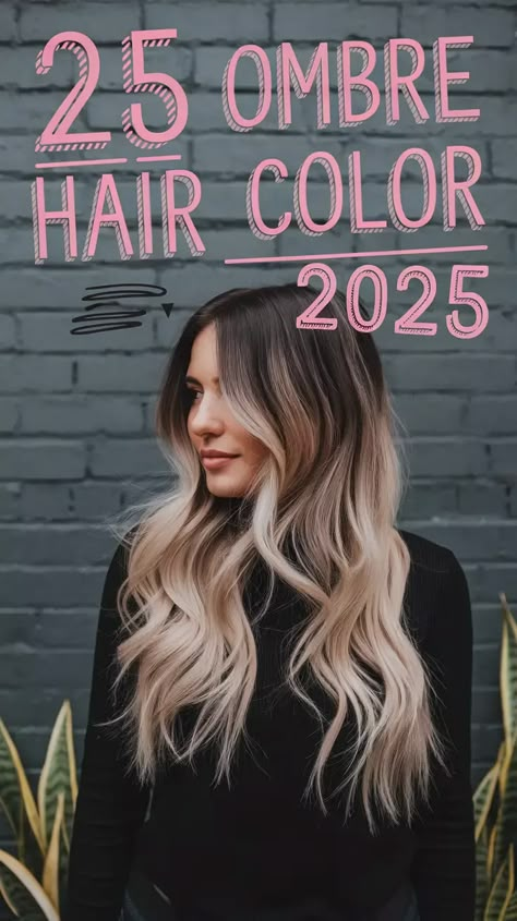 Top Ombre Hair Color Ideas for 2025: Perfect for Brunettes, Blondes, and Dark Hair Women Transitioning To Brown Hair From Blonde, Long Dark Ombre Hair, Add Blonde To Brown Hair, Ombré Hair Brunette, Add Dimension To Blonde Hair, Color Melting Hair Brown To Blonde, Dark Hair Ombre Balayage, Blonde Transition To Brown, Caramel Blonde Ombre