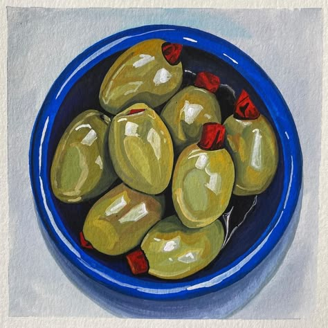 Kate Jarvik Birch’s Instagram profile post: “Did you forget to buy a Father’s Day gift? It can still ship in time in the US. Daily Painting #141 Gouache on paper  Paper size 6x6 Image…” Painting On Craft Paper, Gouache Acrylic Painting, Weird Painting Ideas Easy, Painting Ideas On Canvas Food, Painting Of Table, Painting Inspiration Simple, Vintage Abstract Art, Things To Paint On Paper, Food Painting Ideas