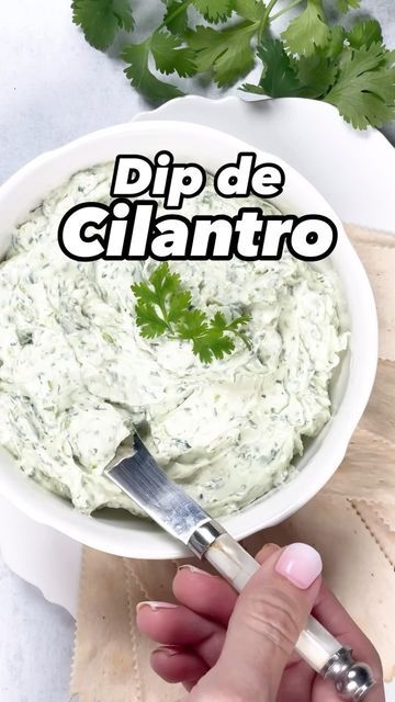 Cream Cheese Cilantro Dip, Cilantro Dip, Dip Party, Sour Cream Dip, Lime Cream, Cream Cheese Dips, Cotija Cheese, Party Dips, Mouthwatering Recipes