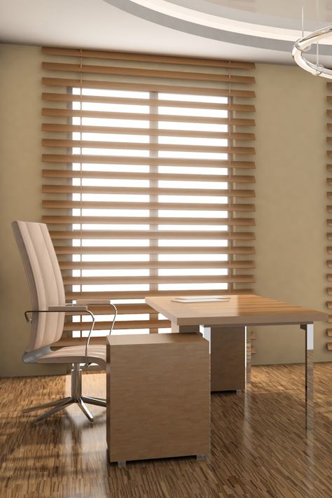 office blinds Office Blinds Ideas, Matchstick Blinds, Cafeteria Decor, Staring Out The Window, Office Curtains, Office Blinds, Best Blinds, Housing Ideas, Cozy Office