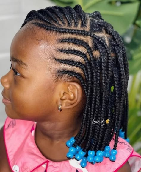 Cute Braids With Beads, Hairstyle For Black Kids, Kids Cornrow Hairstyles, Kid Braids, Cornrow Hairstyle, Cornrows Hairstyles, Black Kids Braids Hairstyles, Cute Toddler Hairstyles, Cute Braids