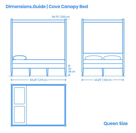 Standard Height Of Bed, Bed Standard Dimensions, Queen Bed Dimensions In Inches, King Size Bed Dimensions In Inches, King Size Bed Dimensions Cm, Daybed Canopy, Canopy Bed Curtains, Elevation Drawing, Ergonomics Furniture