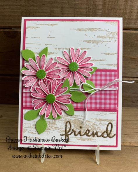 AstheInkDries-DaisyLane-ICShop3 Daisy Cards, Hand Stamped Cards, Flower Card, The Medium, Su Cards, Cards Ideas, The Leaf, Punch Cards, Birthday Cards Diy