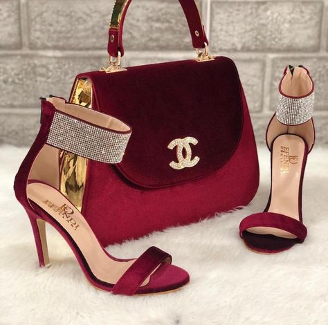 sparkle red velvet chanel Sac Michael Kors, Chanel Heels, Hak Tinggi, Women Footwear, Footwear For Women, Ladies Sandals, Prom Shoes, Louis Vuitton Shoes, Pretty Shoes