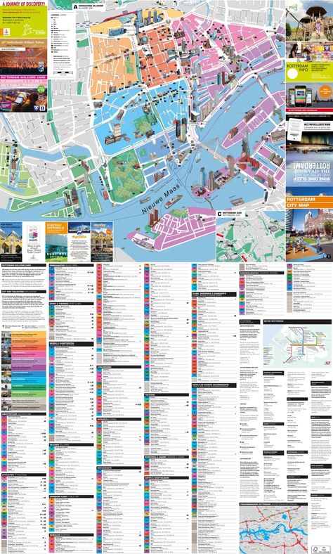 Rotterdam hotels and sightseeings map Rotterdam Hotel, City Map, Rotterdam, Netherlands, Map, Hotel, Collage, Travel, Pins