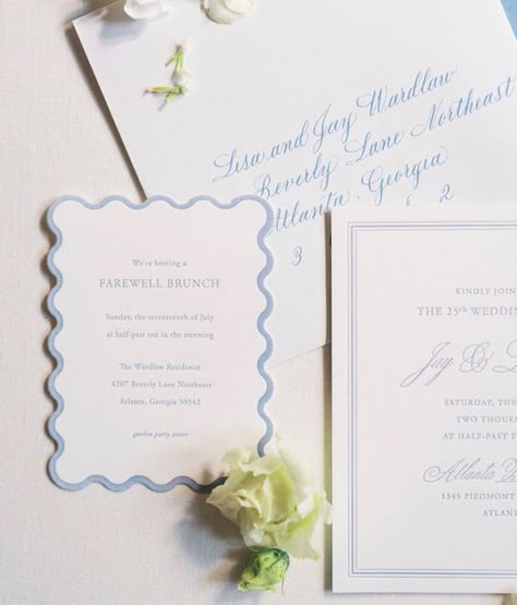 Scalloped Edge Invitation, Scalloped Wedding Invitations, Scalloped Invitations, Scallop Invitation, Simple Invites, Kiawah Wedding, Montauk Wedding, Beaver Creek Wedding, Blue White Weddings