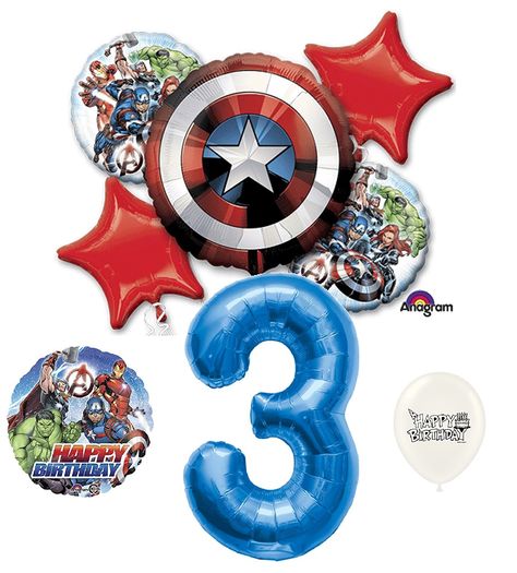 Birthday Marvel, Captain America Birthday, Balloons Bouquet, Theodore James, Superhero Birthday Cake, Avengers Captain America, Superhero Theme Party, America Birthday, Avenger Birthday Party