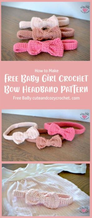 Pretty Bow Headband Free Crochet Pattern Ideas - Carolinamontoni.com Baby Bow Headband Crochet Pattern, Crochet Newborn Hat With Bow, Crochet Baby Girl Headband Free Pattern, Crochet Baby Girl Headband, Newborn Crochet Headband Free Pattern, Newborn Crochet Headband, Crochet Headband With Bow, Baby Headband Crochet Pattern, Baby Headbands Crochet Pattern Free