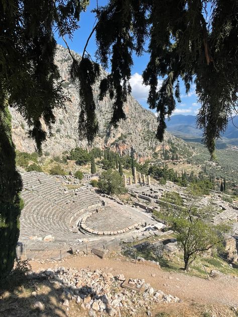 Delphi Greece Aesthetic, Delphi Aesthetic, Greece Delphi, Delphi Greece, Inspo People, Surrounded By Love, Travel Vision Board, Greece Summer, Greece Italy