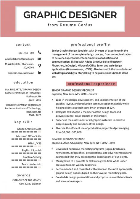 free graphic design resume sample &amp; writing guide rg senior graphic designer job description template pdf Graphic Designer Resume Template, Artist Resume, Resume Summary Examples, Logos Retro, Job Description Template, Graphic Design Jobs, Design Resume, Graphic Designer Job, Good Resume Examples