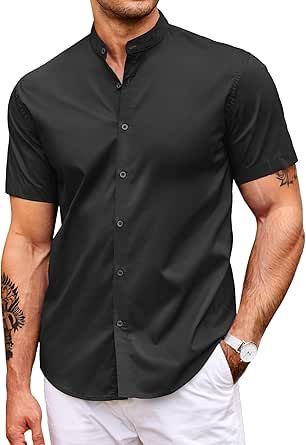 Black Men Date Night Outfit, Men Date Night Outfit, Dress Shirts For Men, Black Men Fashion Urban, Men's Formal Style, Fitted Dress Shirts, Short Sleeve Dress Shirt, Men's Casual Style, Button Down Shirt Mens