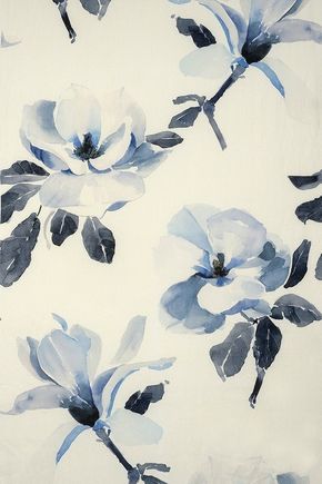 Magnolia China Blue (12237-101) – James Dunlop Textiles | Upholstery, Drapery & Wallpaper fabrics Blue Magnolia, Magnolia Fabrics, Magnolia Colors, Theme Painting, Colour Themes, Interior Textiles, China Blue, Magnolia Flower, Upholstery Fabrics