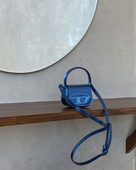 Diesel Blue Bag, Diesel Mini Bag, Blue Diesel Bag, Diesel Bag Aesthetic, Blue Bag Aesthetic, Diesel Handbags, Diesel Bag, Diesel Clothing, Blue Electric