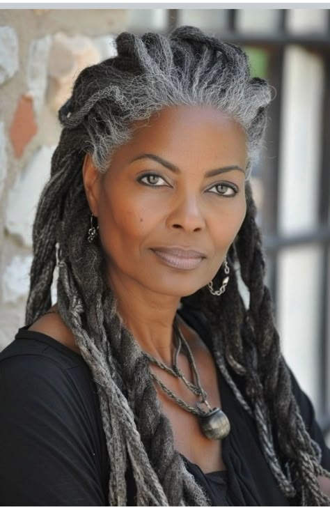 Gray Locs, Grey Hair Braids, Jumbo Twists, Ethnic Hair, 57th Birthday, Inspiration Pics, Grey Hair Inspiration, Beautiful Gray Hair, Silver Foxes