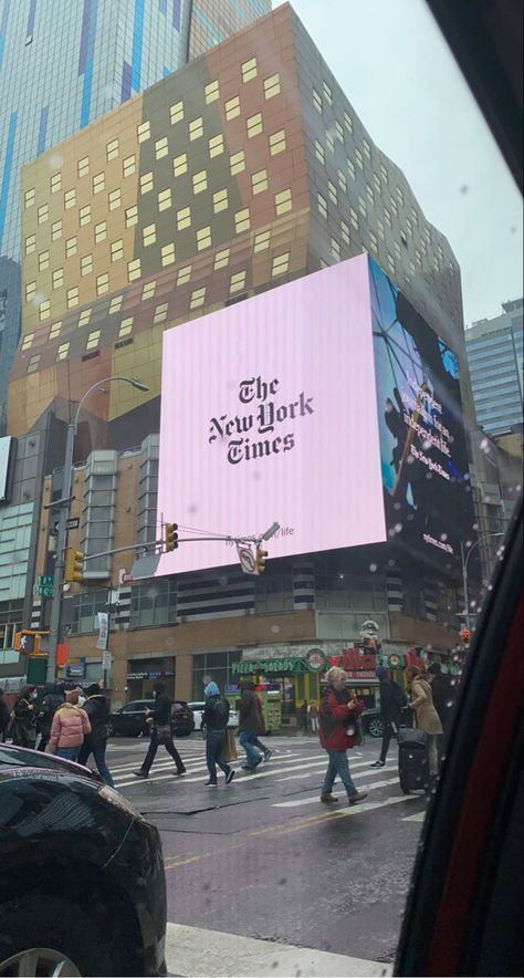 New York Billboards Times Square, New York Manifestation Board, New York Times Square Aesthetic, Billboard Picture, Billboard New York, Times Square Billboards, Newyork Timesquare, Bill Board, Aesthetic Writing