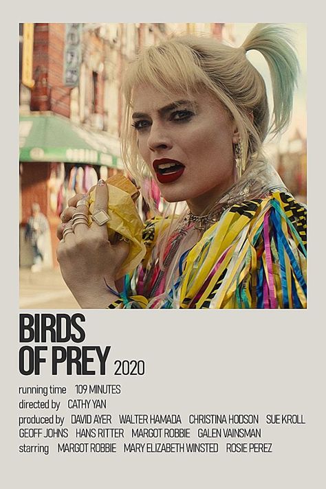 Birds Of Prey Movie Poster, Prey Movie Poster, Birds Of Prey Poster, Minimalist Film Posters, Harley Quinn Movie, Birds Of Prey Movie, Prey Movie, Movies To Watch Teenagers, Netflix Subscription