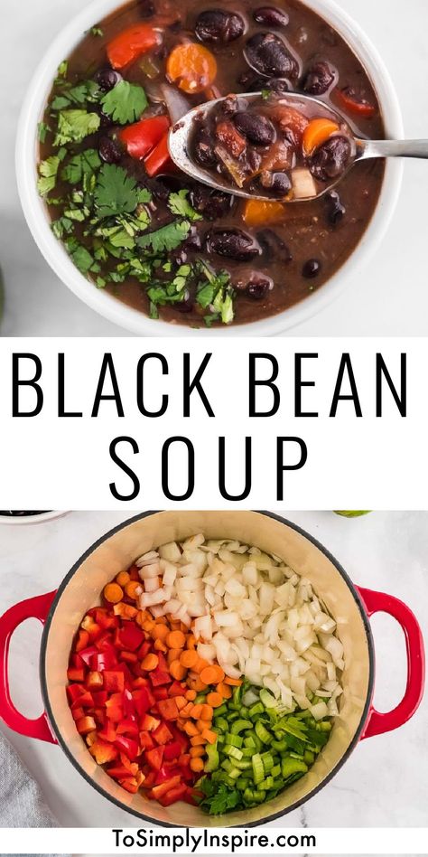 Vegetable Black Bean Soup, Black Bean Soup Dry Beans, Black Bean Soup Recipe Using Canned Beans, Black Bean Soup From Dry Beans, Pioneer Woman Black Bean Soup, Ww Black Bean Soup, Raw Black Bean Recipes, Gluten Free Black Bean Soup, Brazilian Black Bean Soup