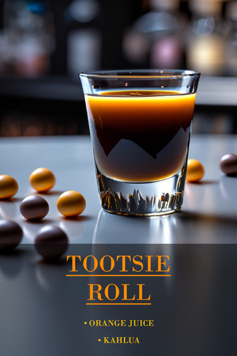 Tootsie Roll Shot, Food Entrees, Bar Business, Custom Menu, Orange Rolls, Tootsie Roll, Unique Cocktails, Shot Recipes, Princess Wallpaper